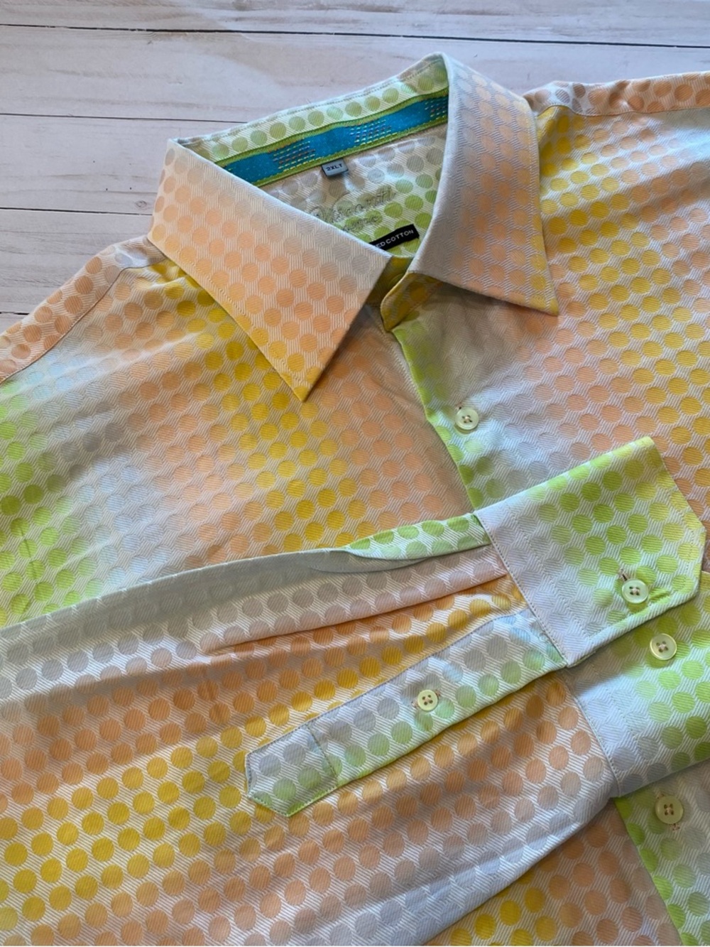 Men’s NWT VISCONTI UOMO Long Sleeve Shirt Limited Edition Fabric Size 2XLT